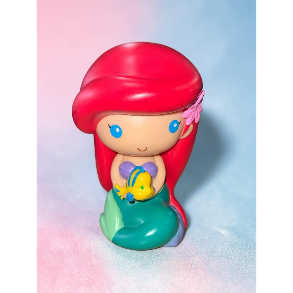 Disney The Little Mermaid Ariel Flounder Chibi Piggy Bank  PVC  8in
